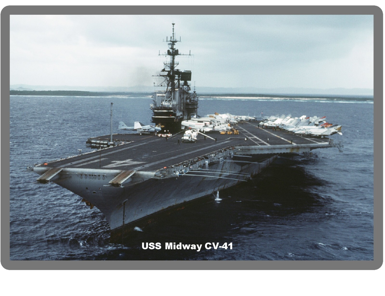 Navy Ship Aircraft Carrier USS Midway CV 41 Fridge / Tool Box Magnet