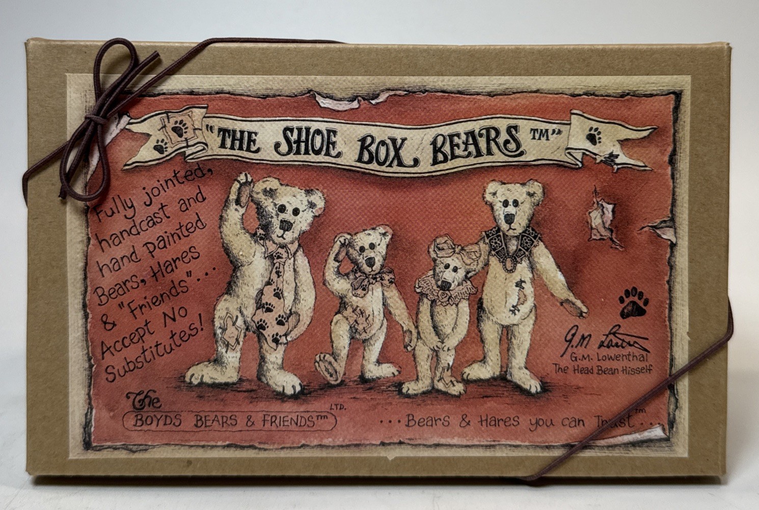 BOYDS Shoe Box Bear PRINCE BEARY CHARMING Glass Slipper #3241 Friends