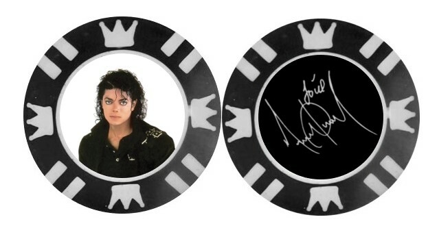 MICHAEL JACKSON / THE KING OF POP – GOLF BALL MARKER / POKER CHIP **SIGNED**