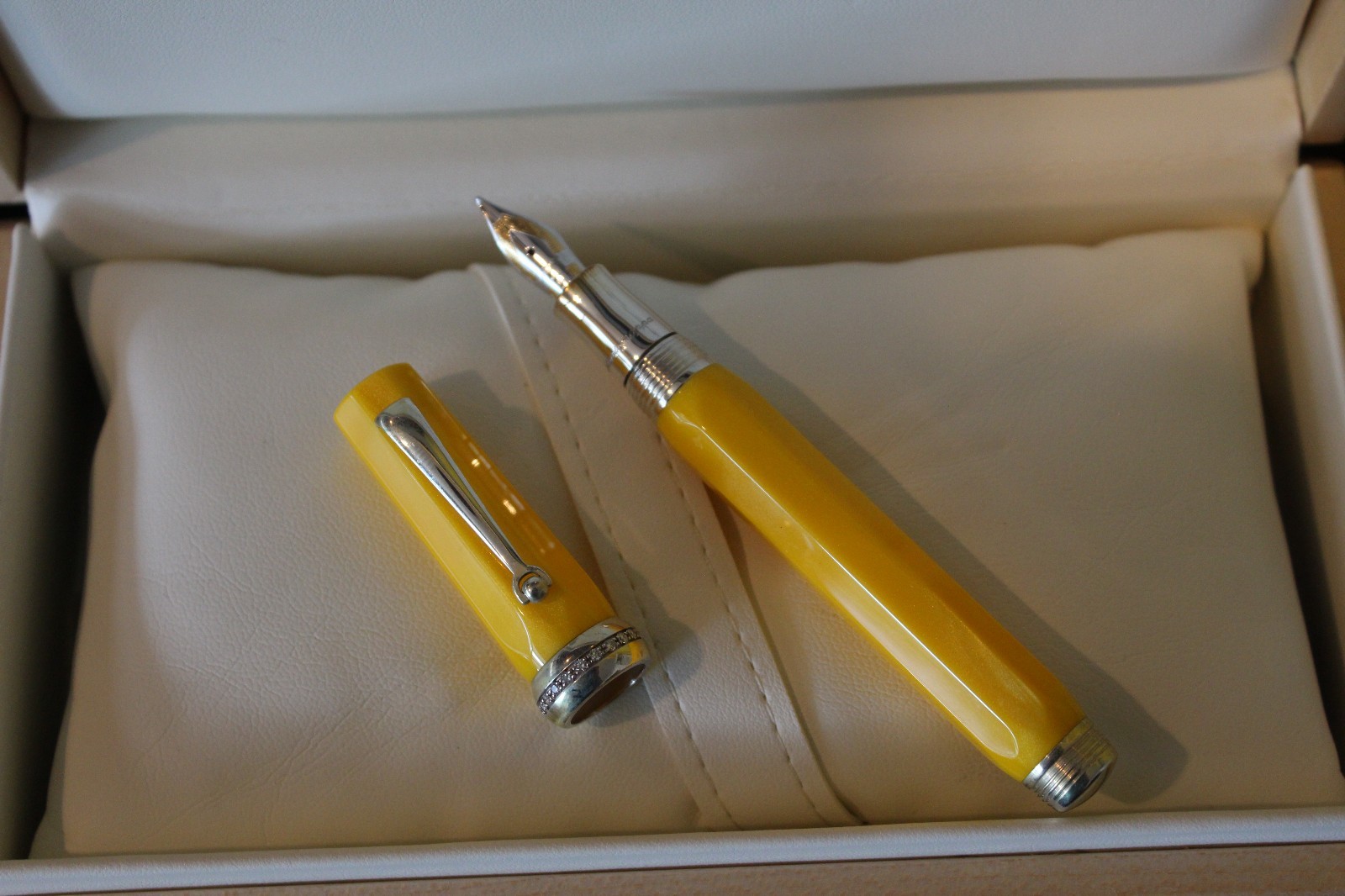 Montegrappa Mini Yellow Micra Diamond Fountain Pen