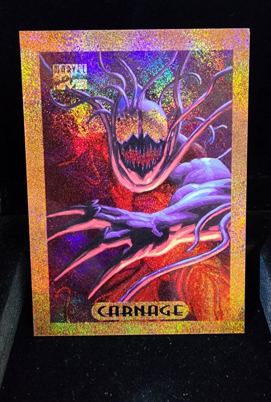 1994 Marvel Masterpieces Carnage #2 Holofoil Bronze EX