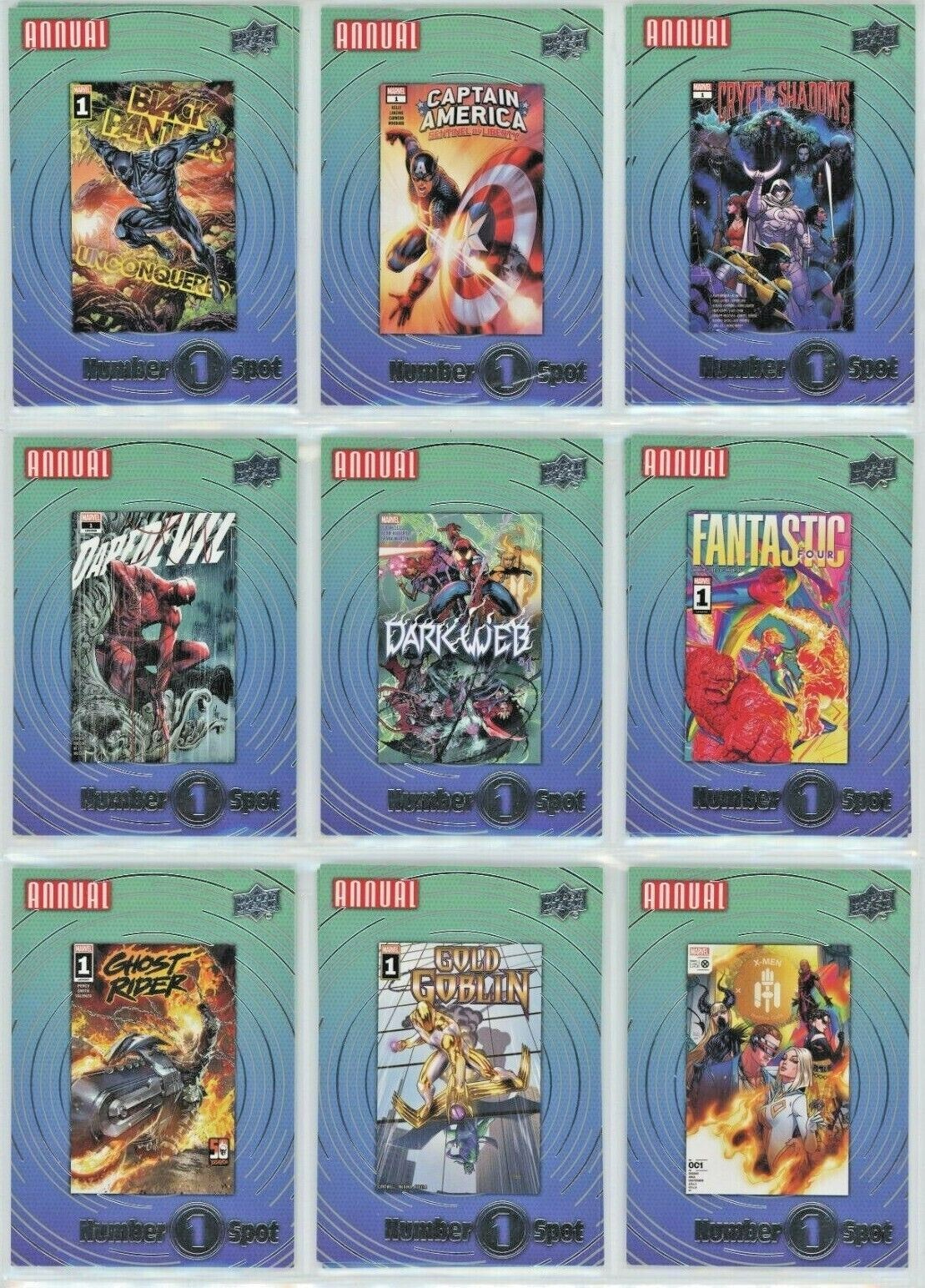 2022-23 Upper Deck Marvel Annual NUMBER 1 SPOT Insert You Choose Pick Character