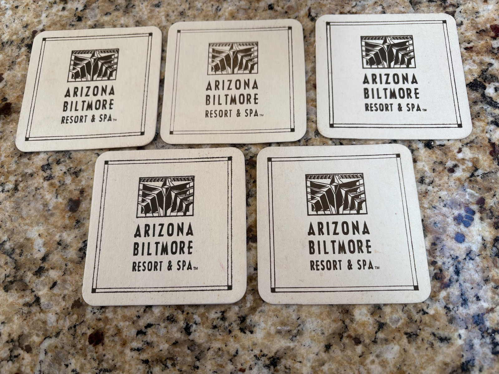 4 Vintage Cardboard “Arizona Biltmore Resort & Spa” Coasters.