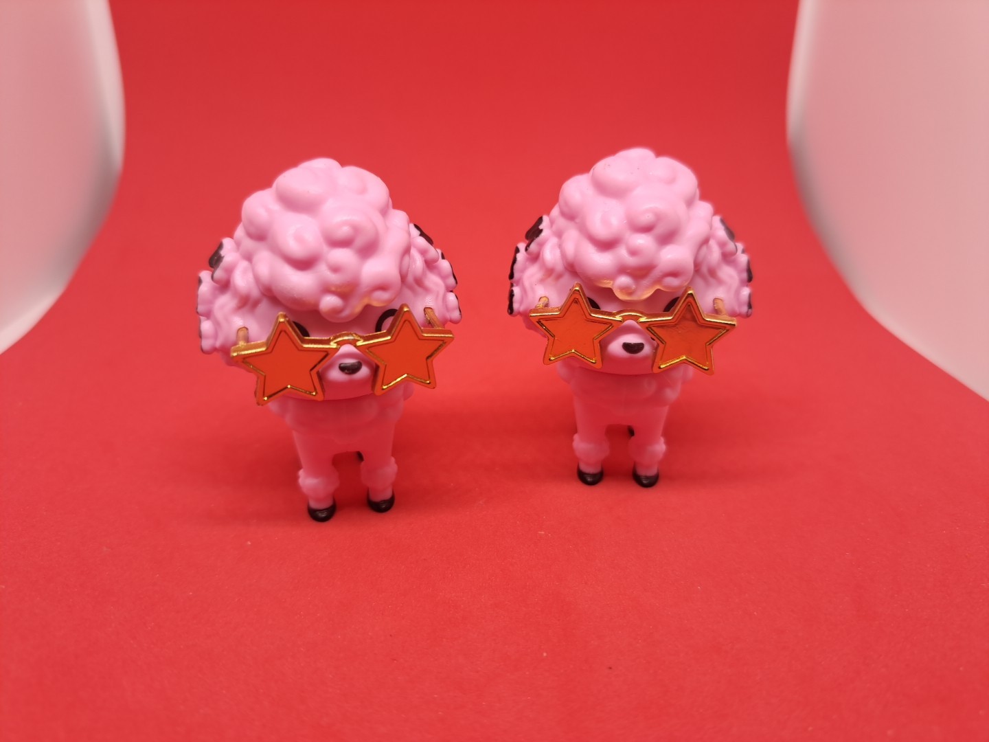 Barbie Extra Fancy Doll Pink Pet Poodle Puppy Dog & Gold Sunglasses *Lot Of 2*