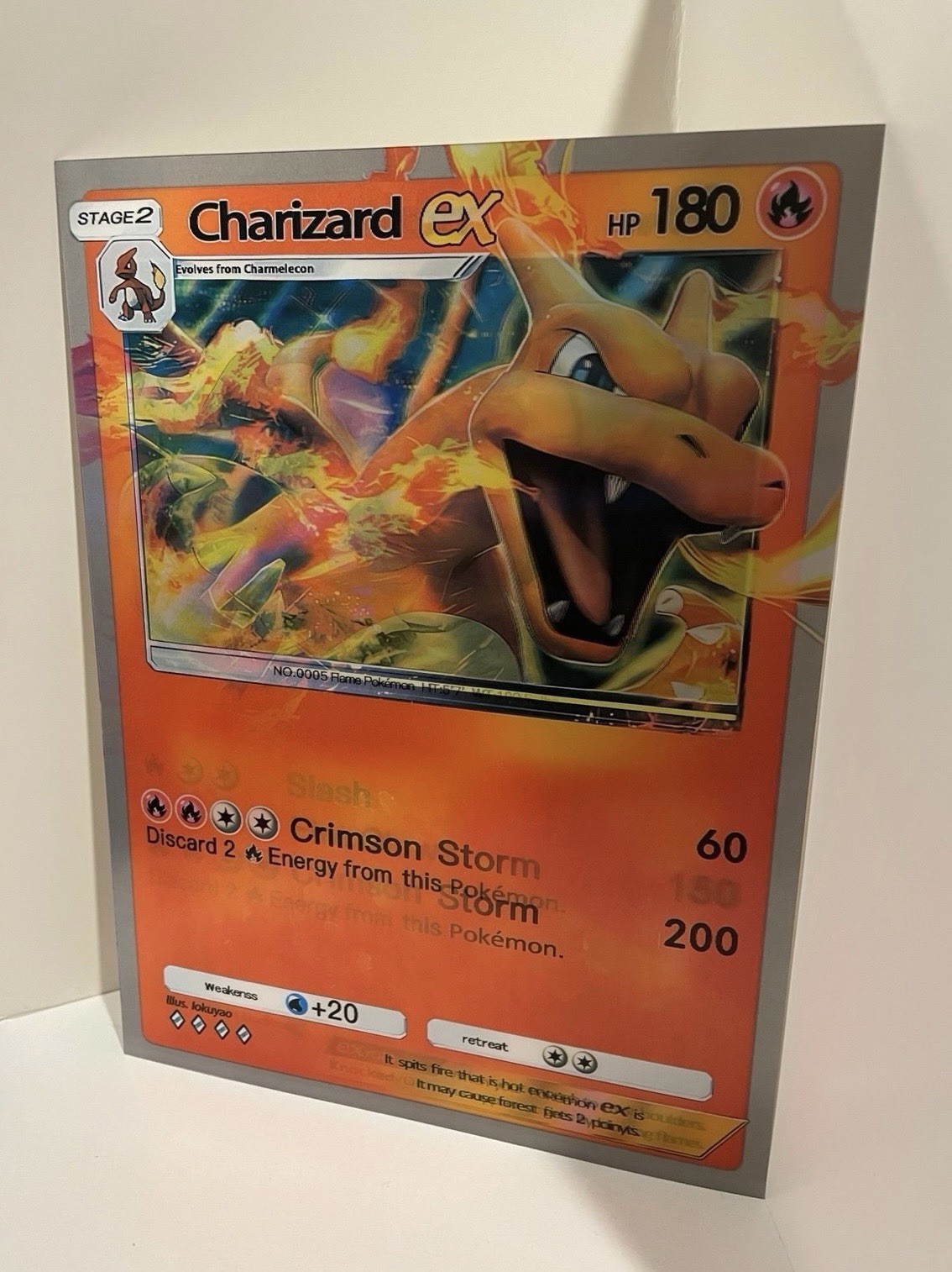 Charizard, Charmander, Charmeleon CharizardEX 3D Holographic Lenticular Poster
