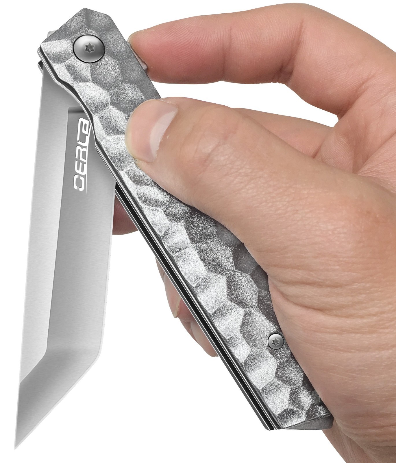EDC Pocket Folding Knife Ball Bearing Quickly Flipper Open 3.54″ Blade (Silver)