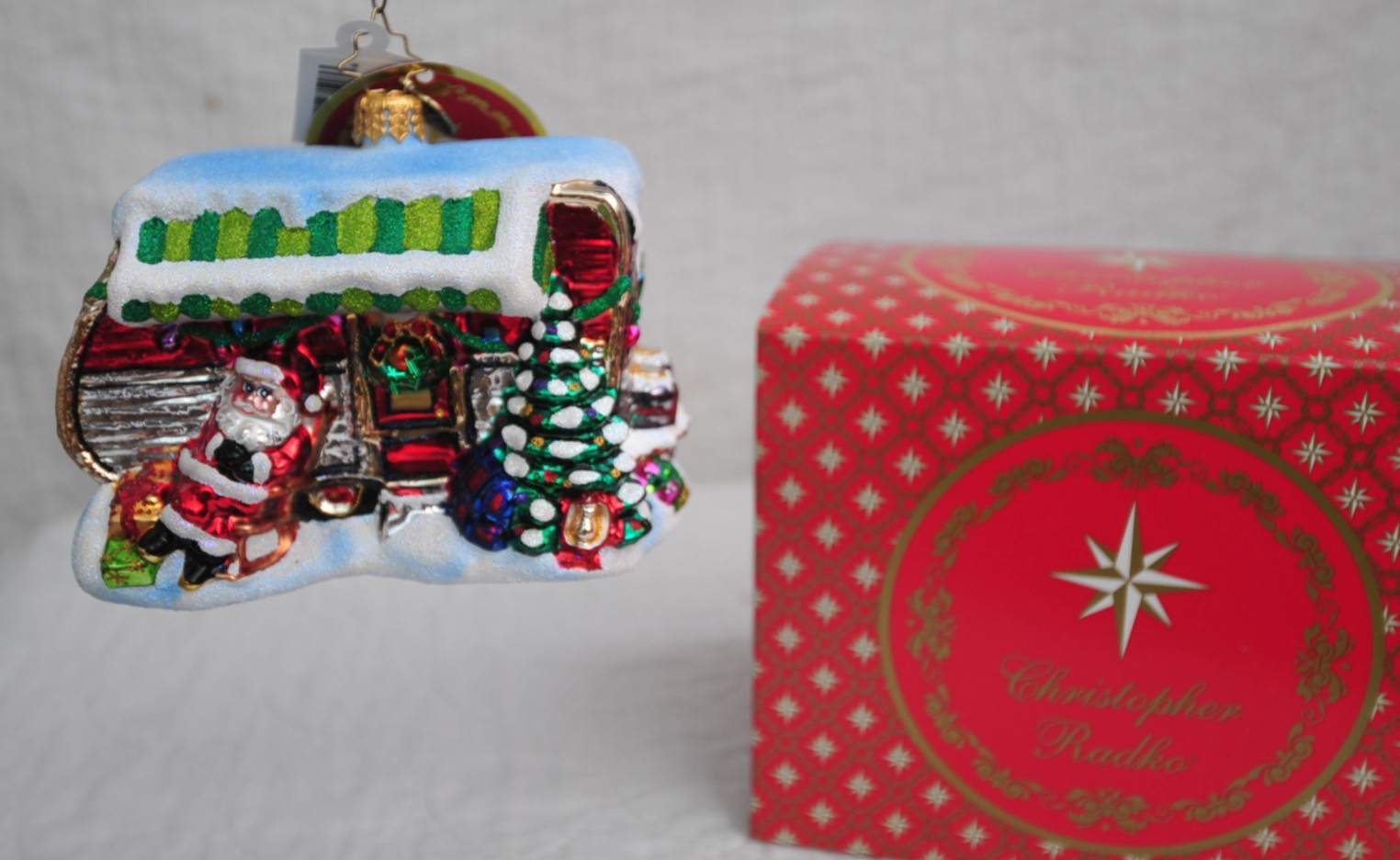 Vintage Christopher Radko 2014 “Holiday Camper” Ornament w/tags and Box “EC”
