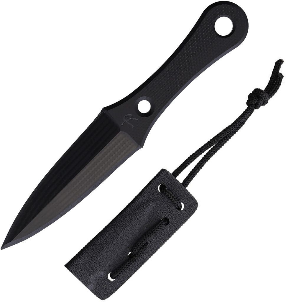 Fred Perrin Lapel Fixed Dagger 2.13″ Double Edge G10 One-Piece Construction