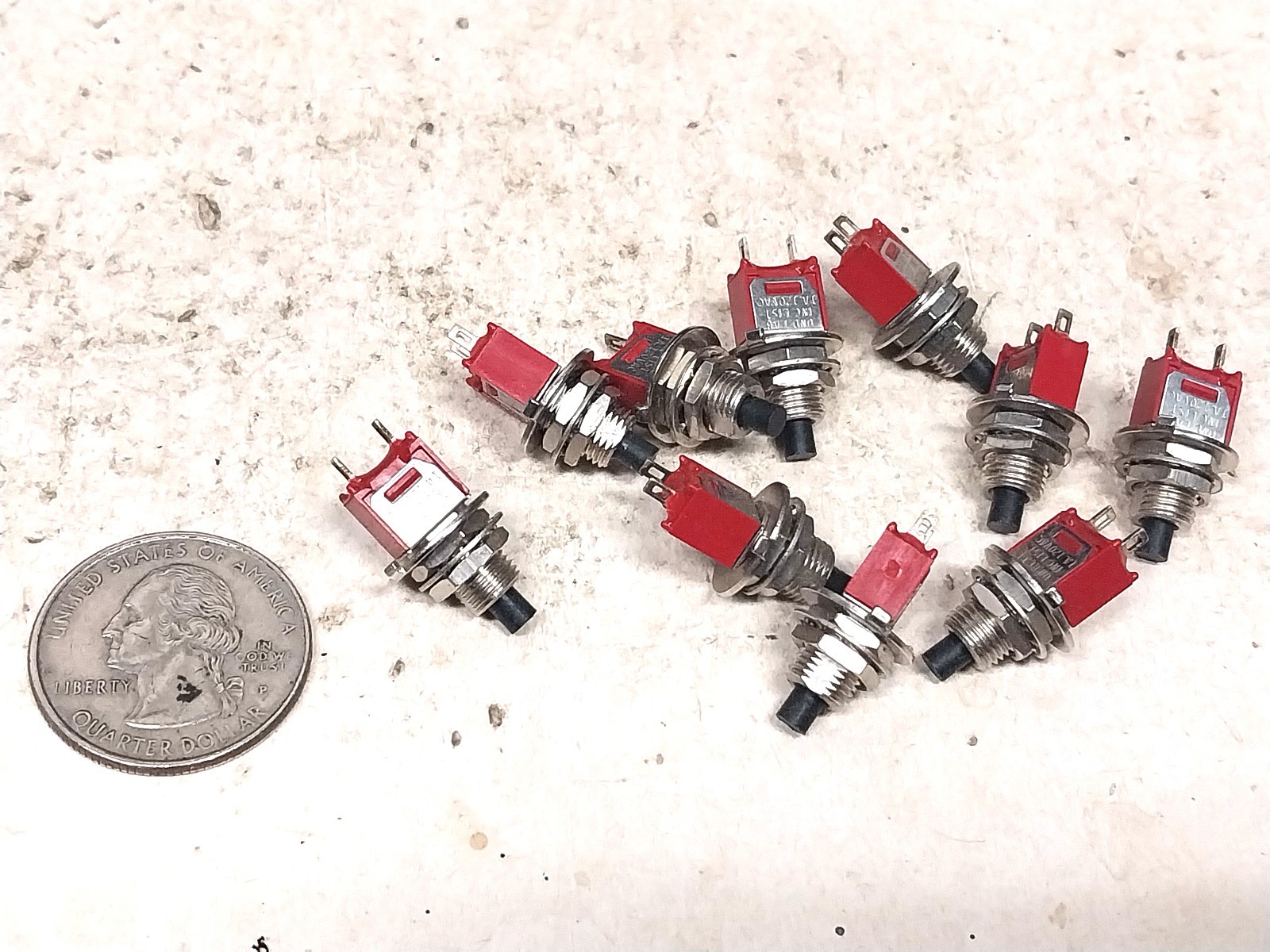 10 Nice New Unused C&K Push Button Switch Pushbutton / Old Vintage Ham Radio