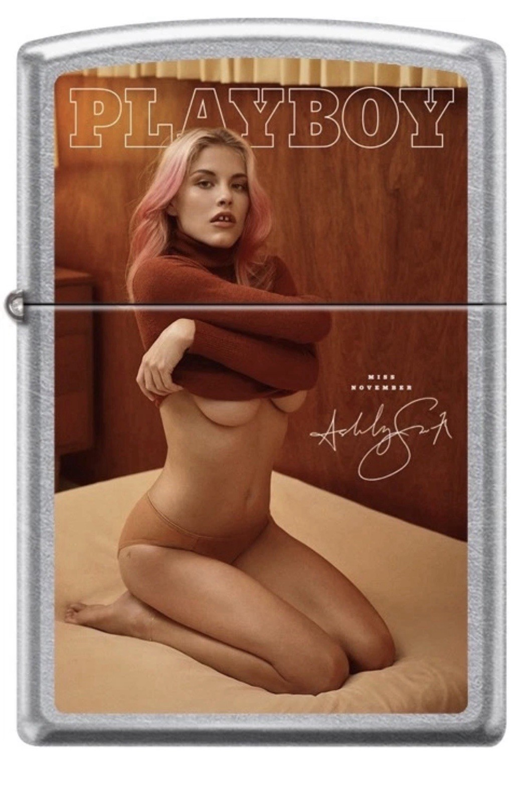 Zippo Playboy November 2016 Cover Street Chrome Windproof Lighter NEW RARE