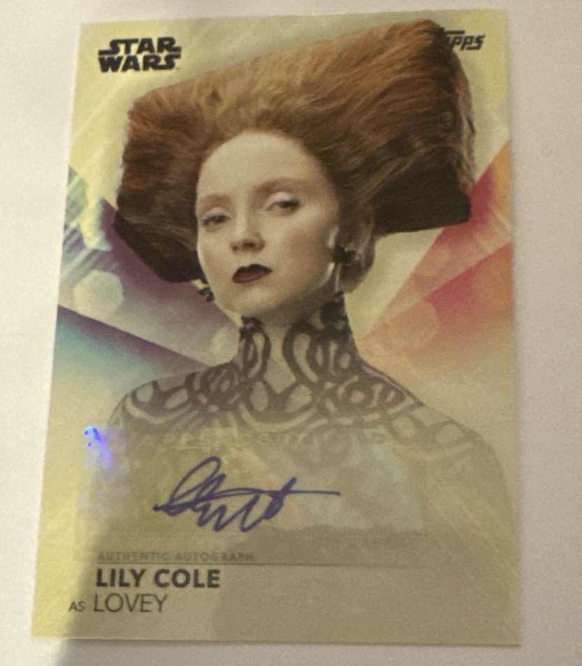 2020 Topps Women of Star Wars. Lily Cole as Lovey ( Auto )