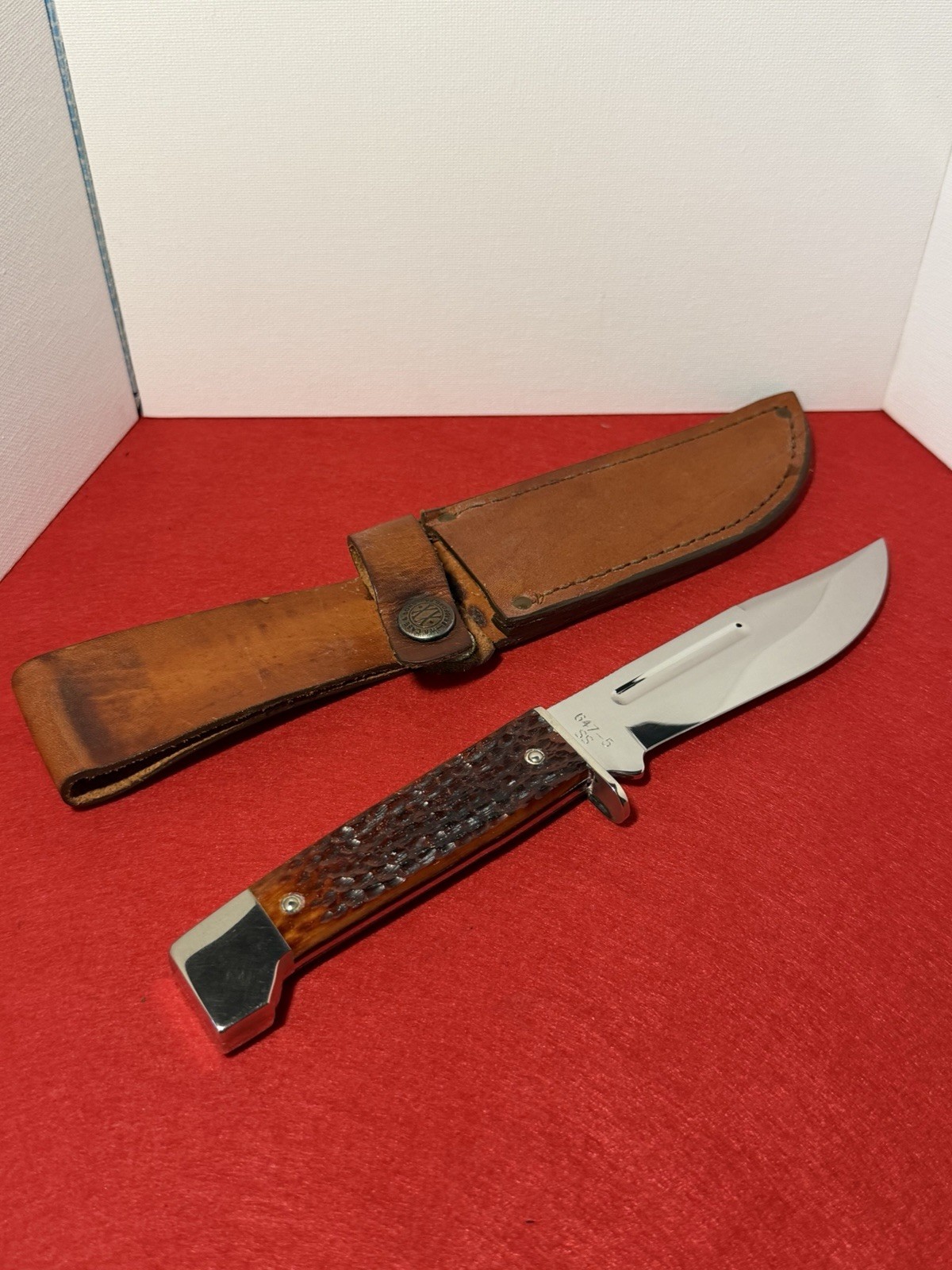 Case XX Slab Side Hunter Large Version 647-5 Chestnut Bone W/ Box Nice