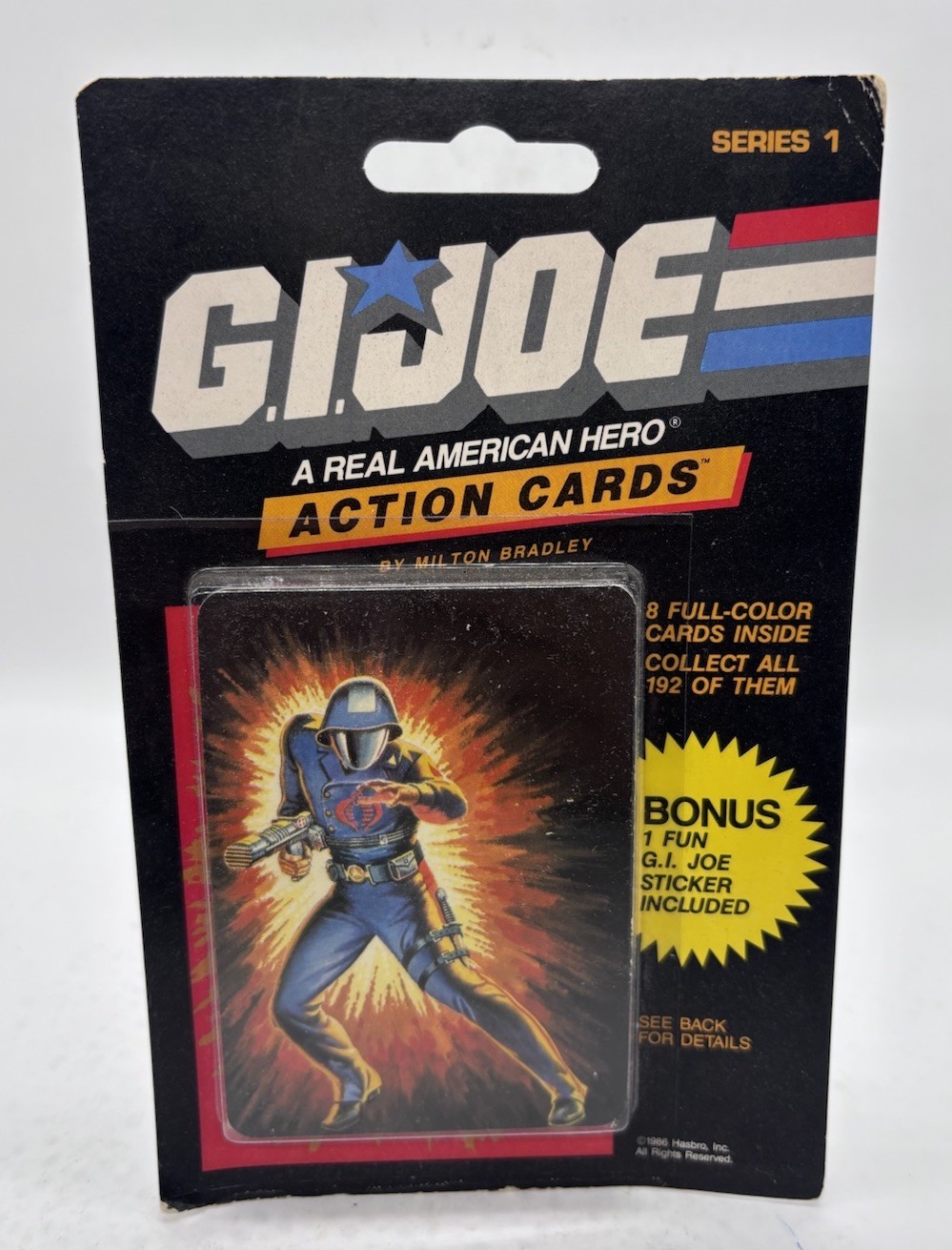 1986 G.I. Joe Real American Hero Action Cards Sealed Pack COBRA COMMANDER