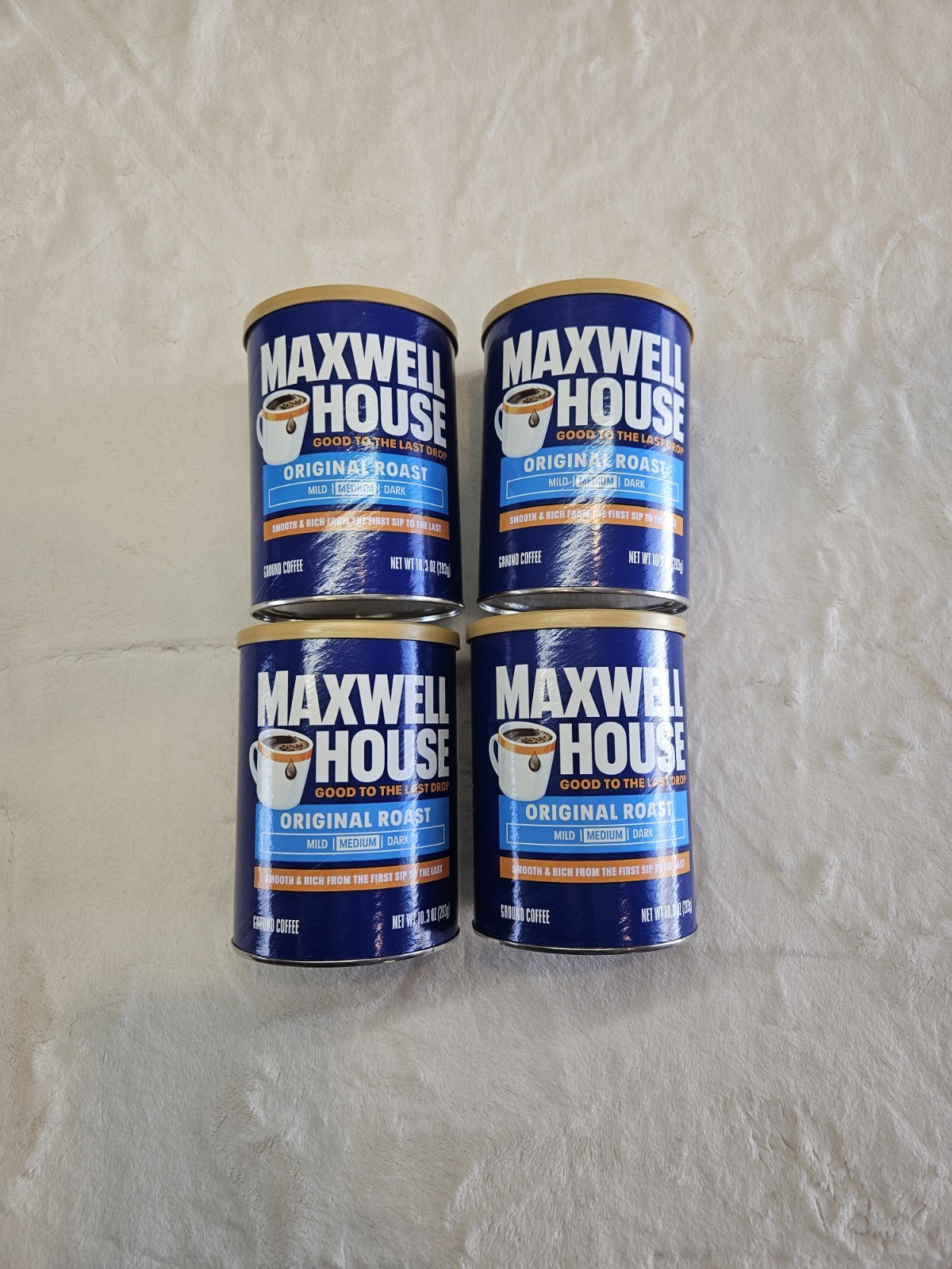 Maxwell House Original Medium Roast Ground Coffee (4) 10.3Oz Exp: NOV & DEC 2026