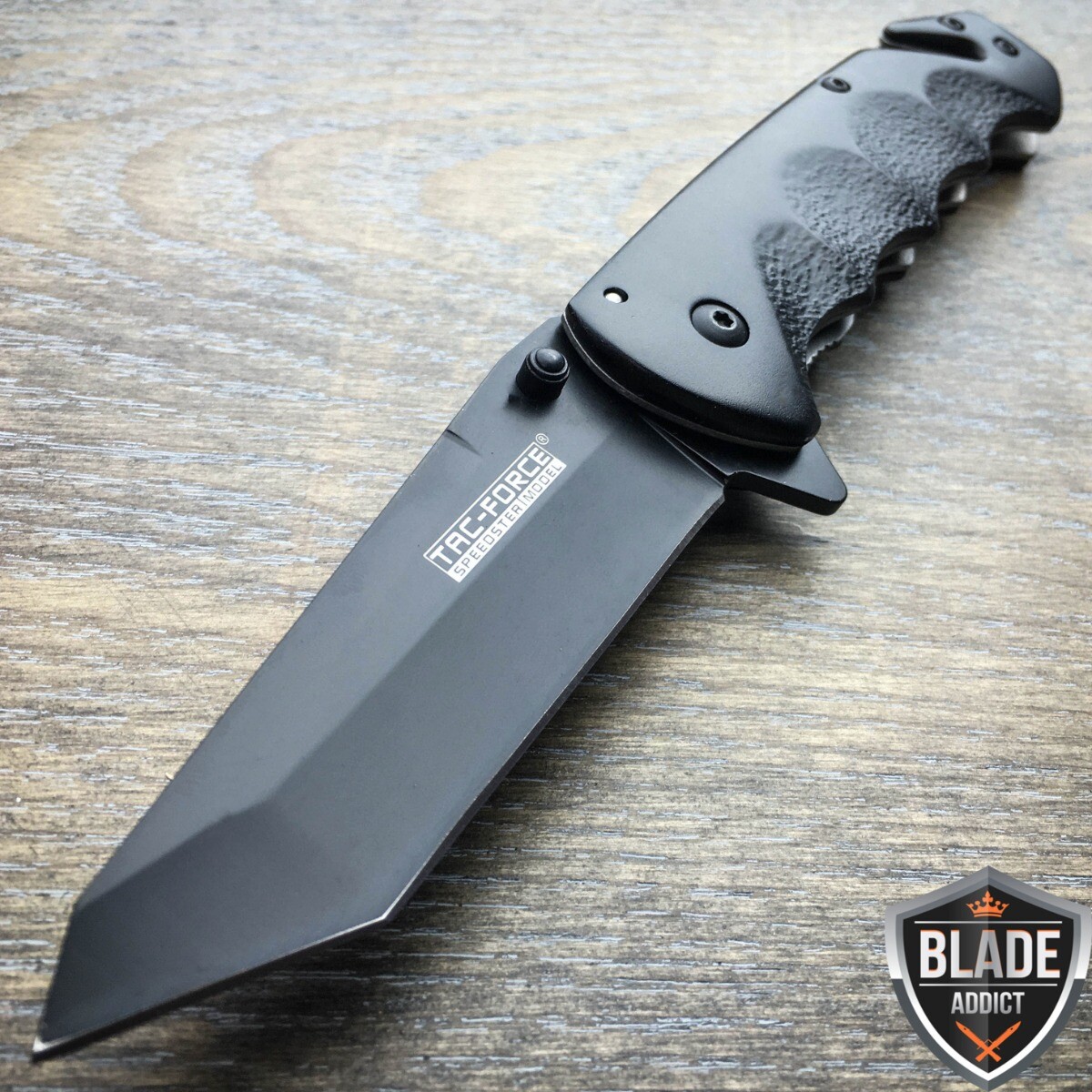 8″ TAC FORCE TANTO SPRING ASSISTED FOLDING POCKET TACTICAL KNIFE Open Assist