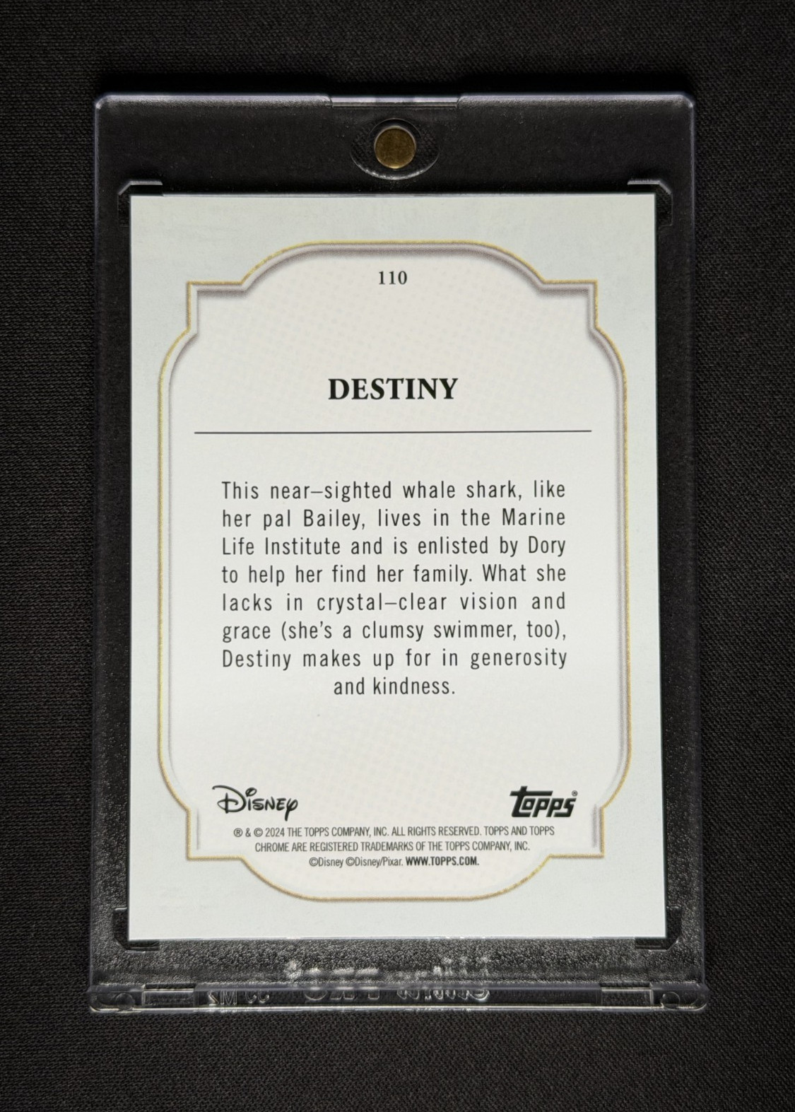 Destiny 💥🦈 BASE ORANGE SAPPHIRE /25! 2024 Topps Chrome Sapphire Disney
