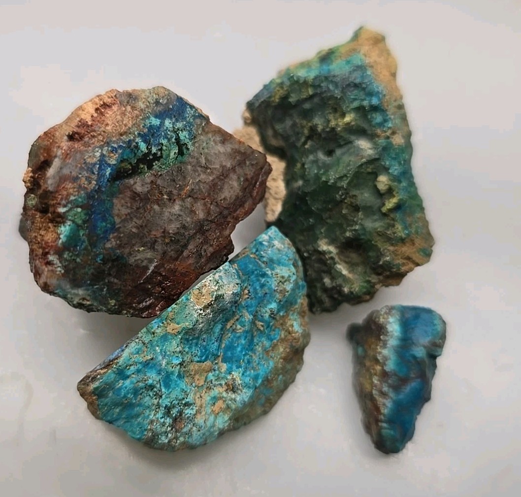 833 Cts Gem Silica Chrysocolla Turquoise Shattukite Azurite Mix Rough Untreated