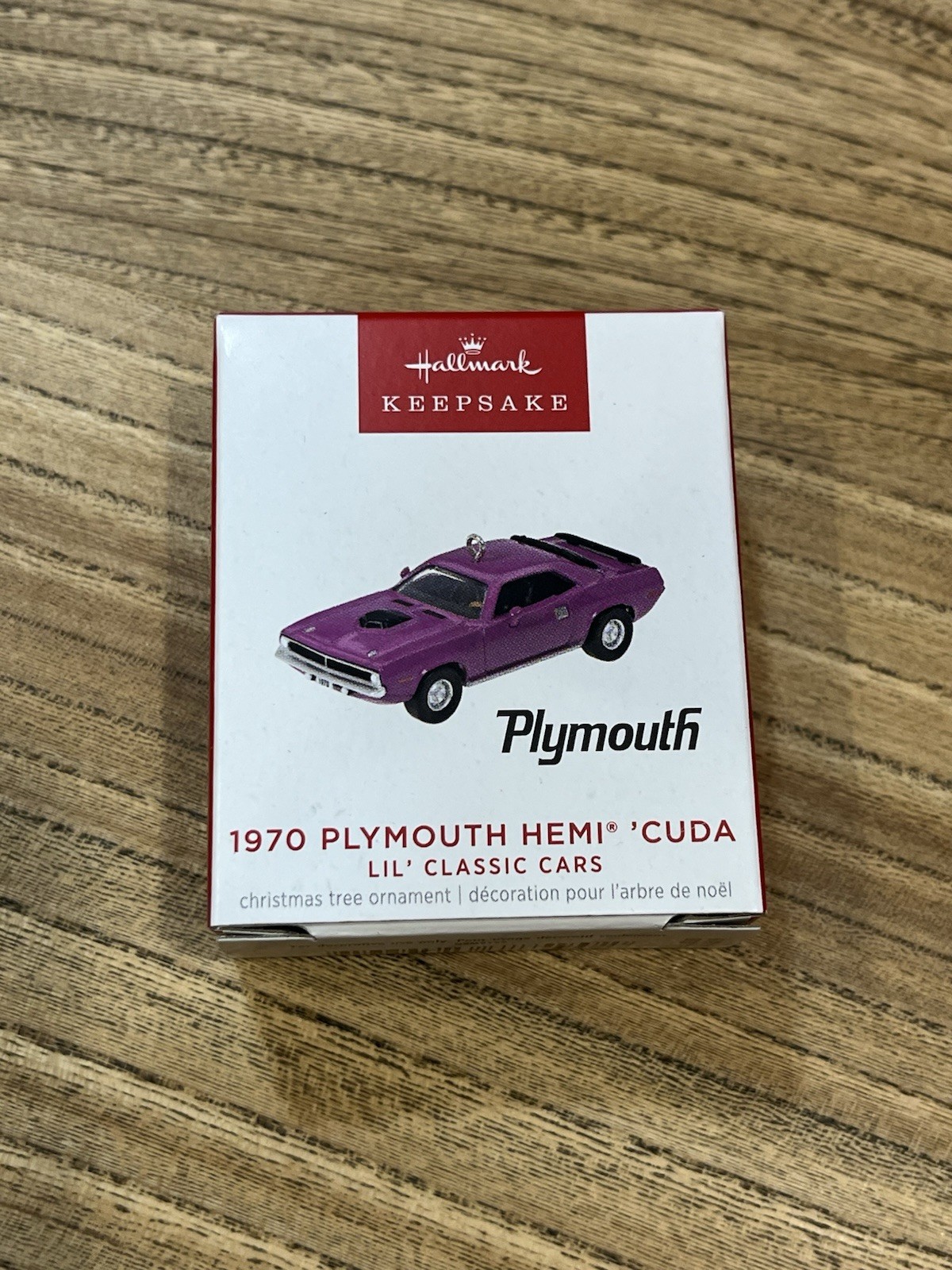 Hallmark Miniature 2023 Lil Classic Cars Ornament #6 1970 Plymouth HEMI Cuda