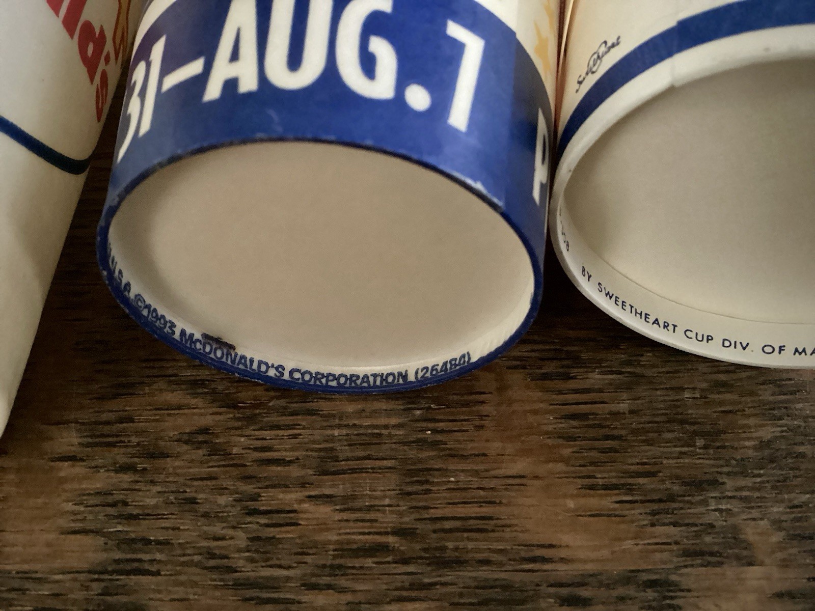 Cup McDonald’s Paper Set Speedee 15 Million 1993 Olympics Ceramic Light Building