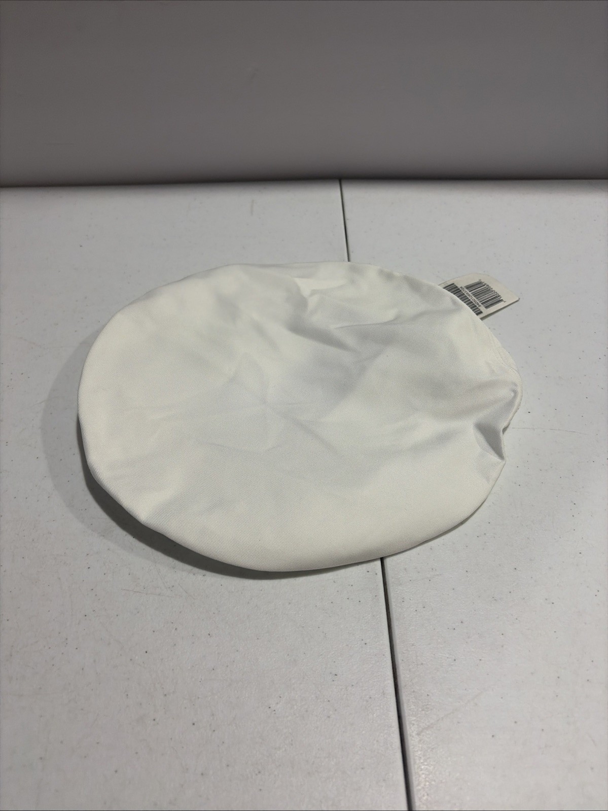 White Service Cap Crown – Type I, Sz 7-1/8, Poly Twill, Sam Bonk Uniform Cap Co.