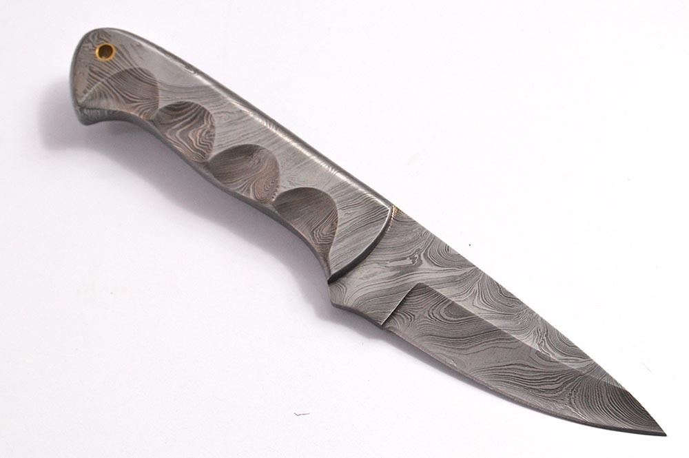 8.7″Base Camp Handmade Forge Damascus INTGERAL EDC Clip Point Hunter Knife1214