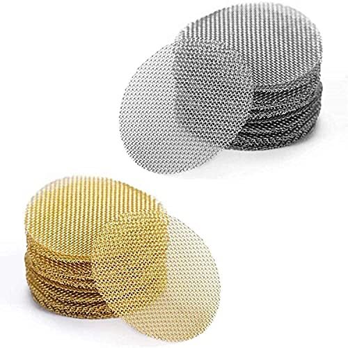 100Pack Stainless Steel & Brass Pipe Screen Filters Round Mesh Filter 3/4″