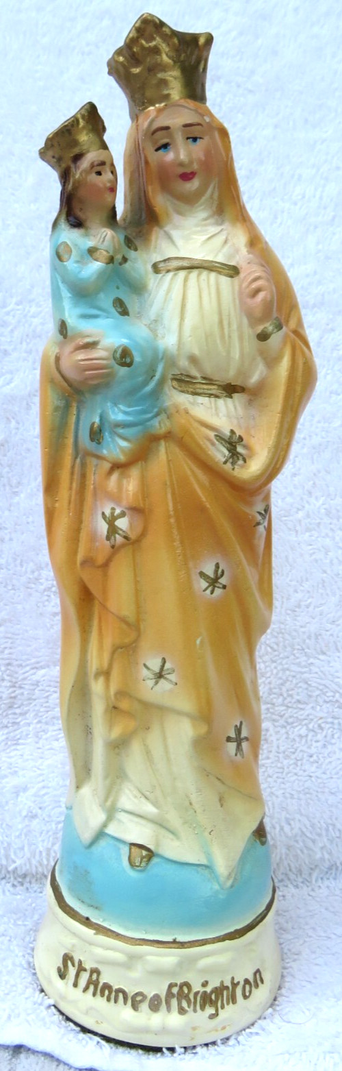 Vintage Antonio’s Art Studio St Anne Of Brighton Catholic Religious Statue 9″