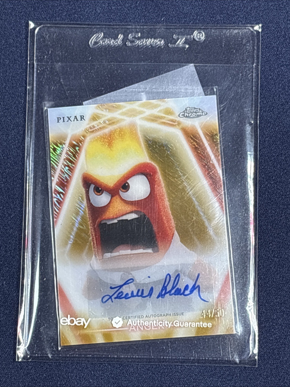 Anger Lewis Black Auto /50 – 2026 Disney Topps Chrome Neon Etch Gold Autograph