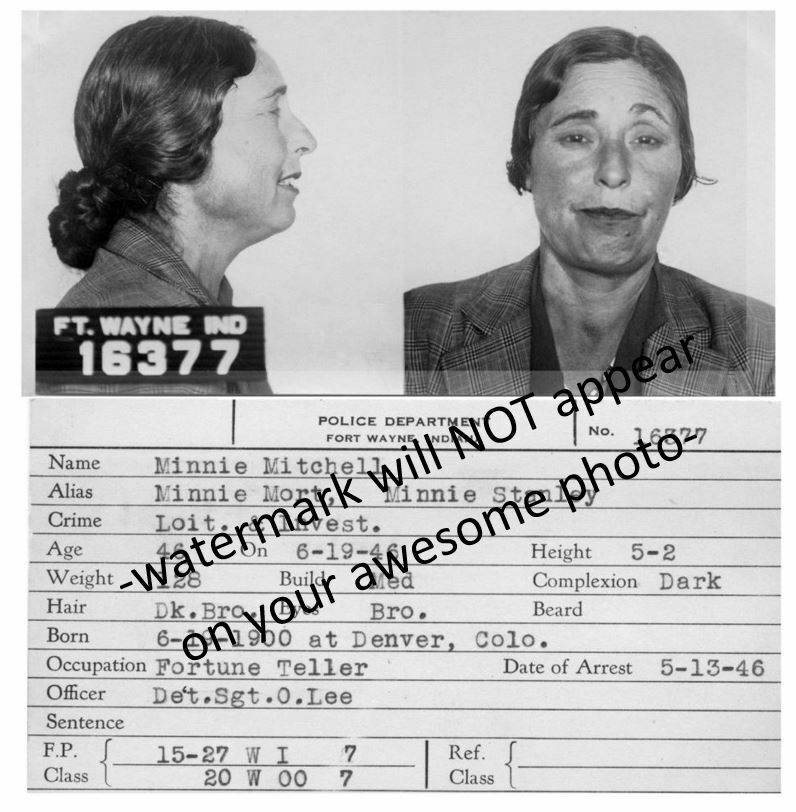 5×5 Vintage Carnival Fortune Teller Mug Shot PHOTO Palm Reader Psychic 1946