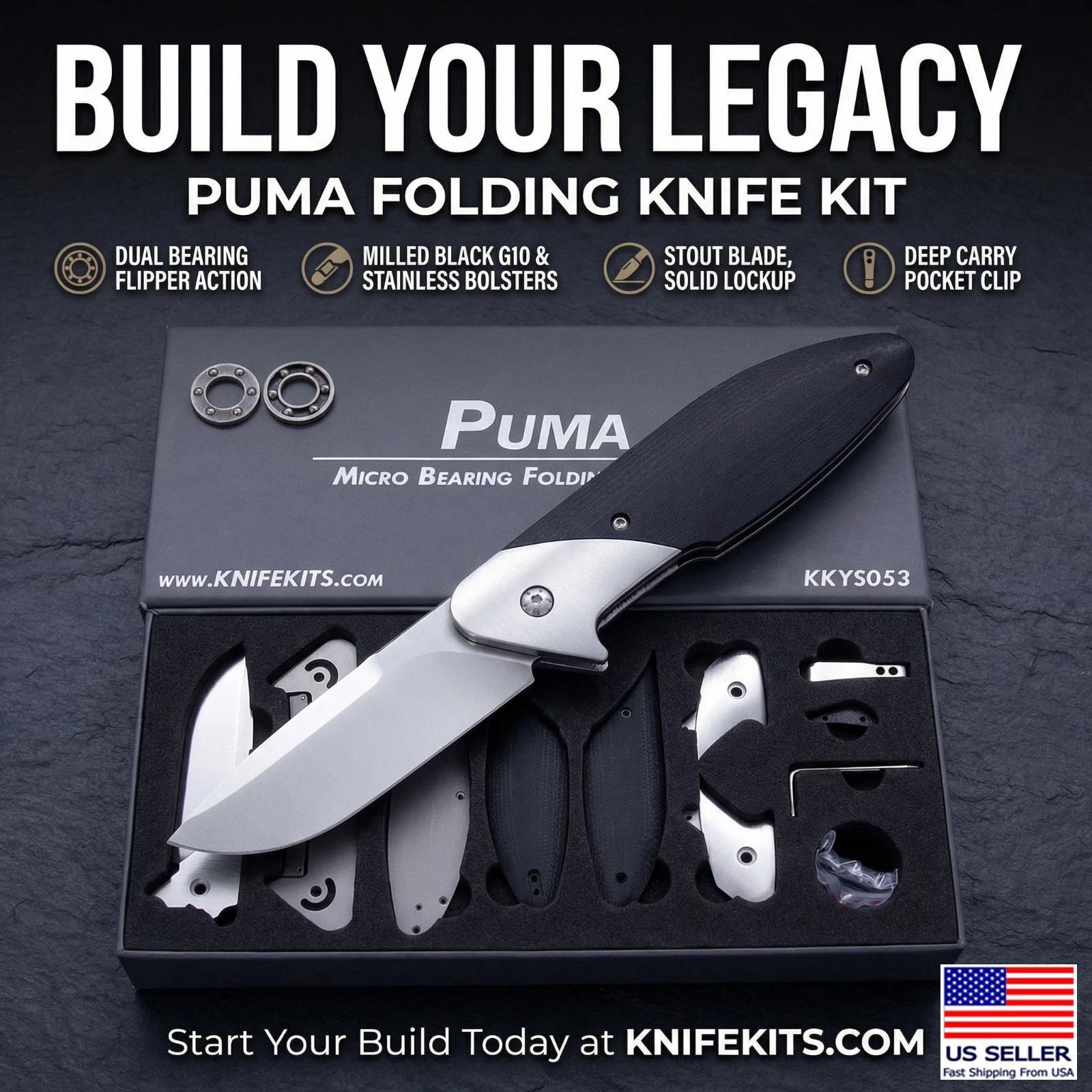 Puma Knife Kit – DIY Knife Making Kit – USA Design