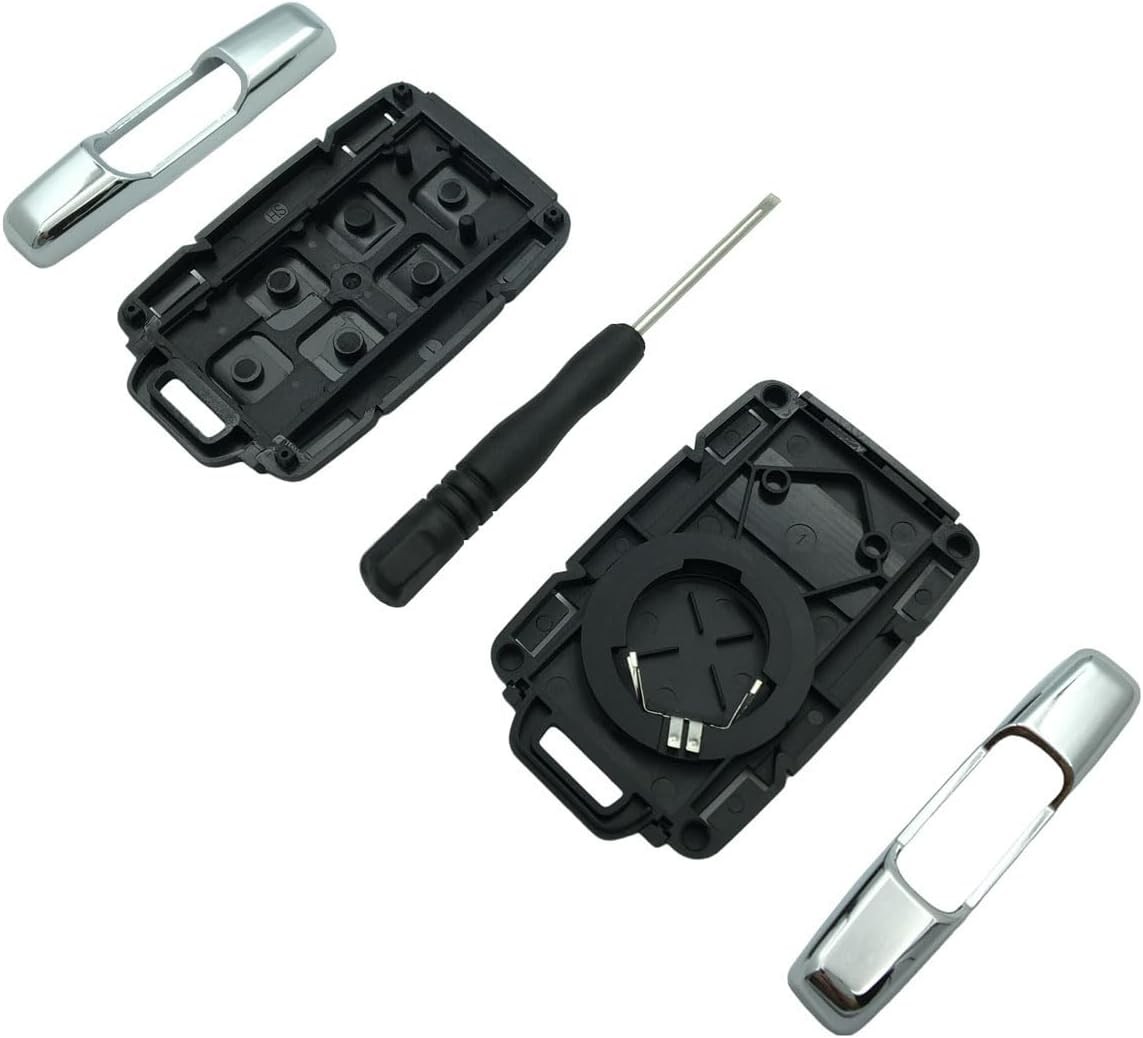 Replacement Keyless Entry Remote Control Key Fob Shell Case Fits for Chevy Silve