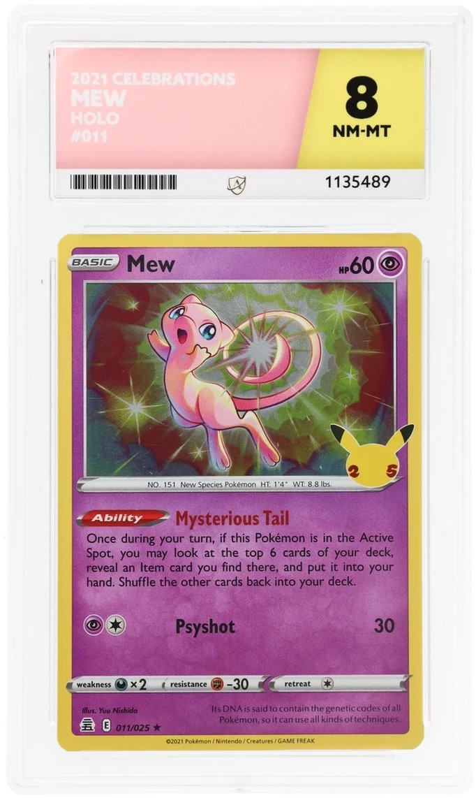 Mew 011/025 – Celebrations – Holo Rare – Ace 8