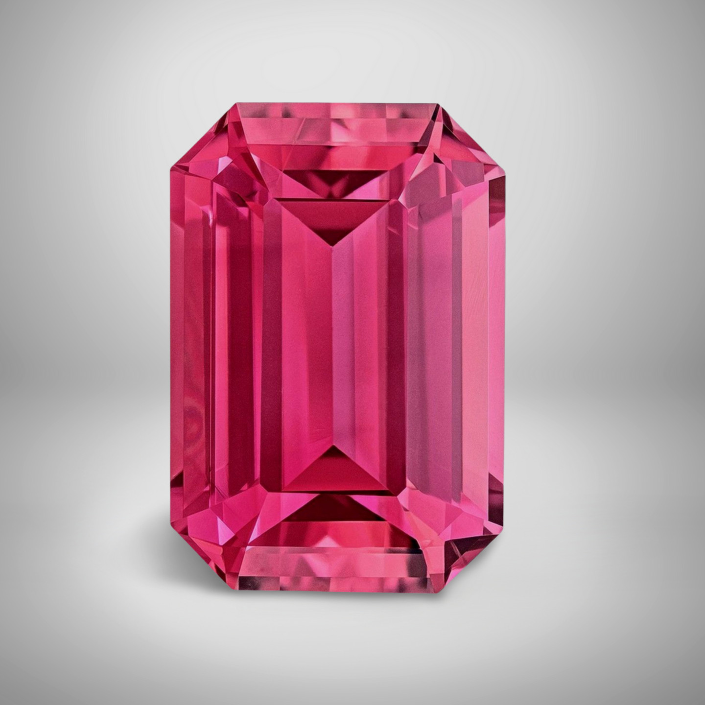 Pink Tourmaline Emerald Cut Gemstone 4 Cts – 11×9 mm Lustrous Loose Gem