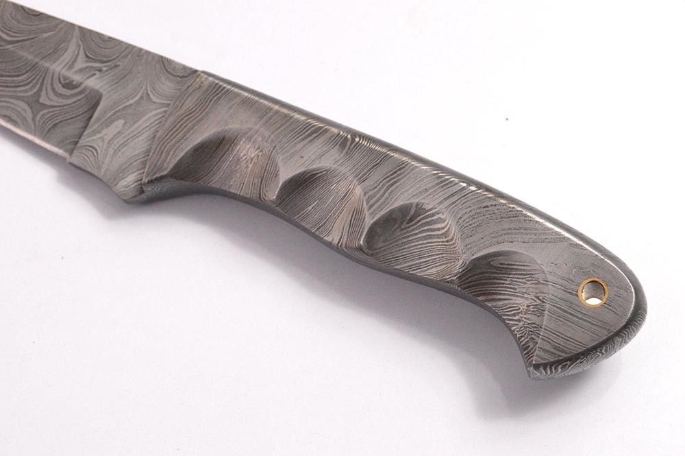 8.7″Base Camp Handmade Forge Damascus INTGERAL EDC Clip Point Hunter Knife1214