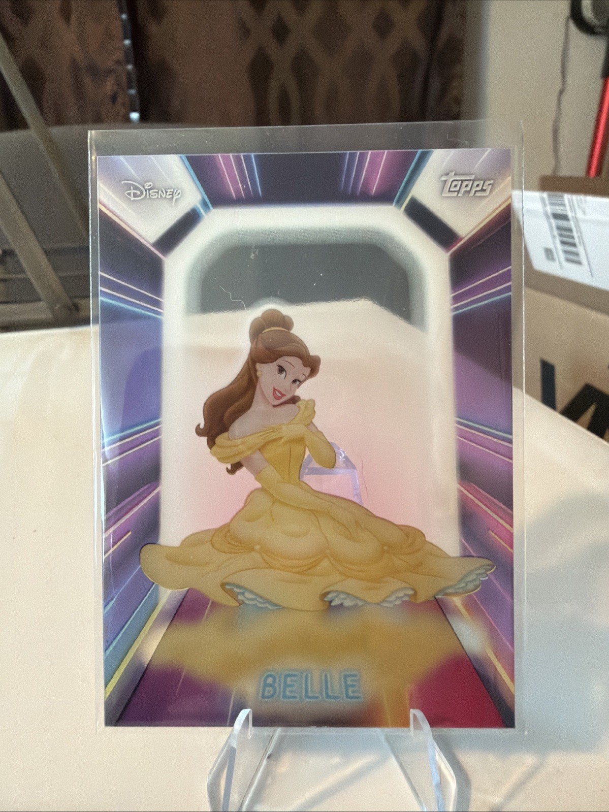 2026 Topps Disney Neon- Belle -Neon PETG Lights #NPL-4 RARE ACETATE