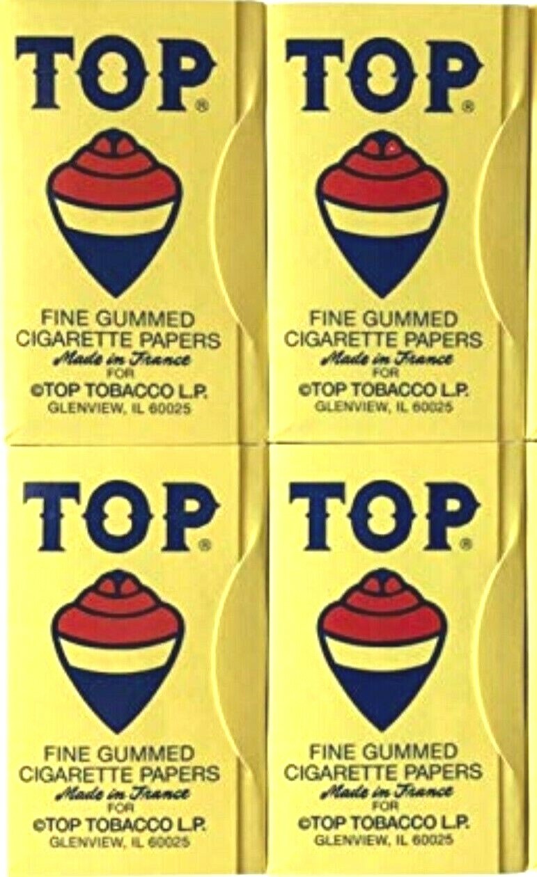 4x Top Rolling Papers Tops 100 Papers/Pk 4 Packs *Best Prices* *USA Shipped*