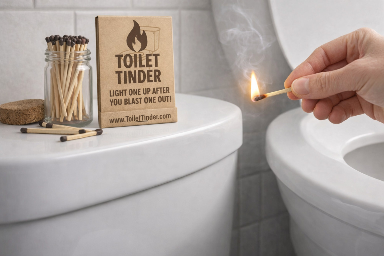 3-Pack – Toilet Tinder Relationship Saver Matchbook (Novelty Matches)