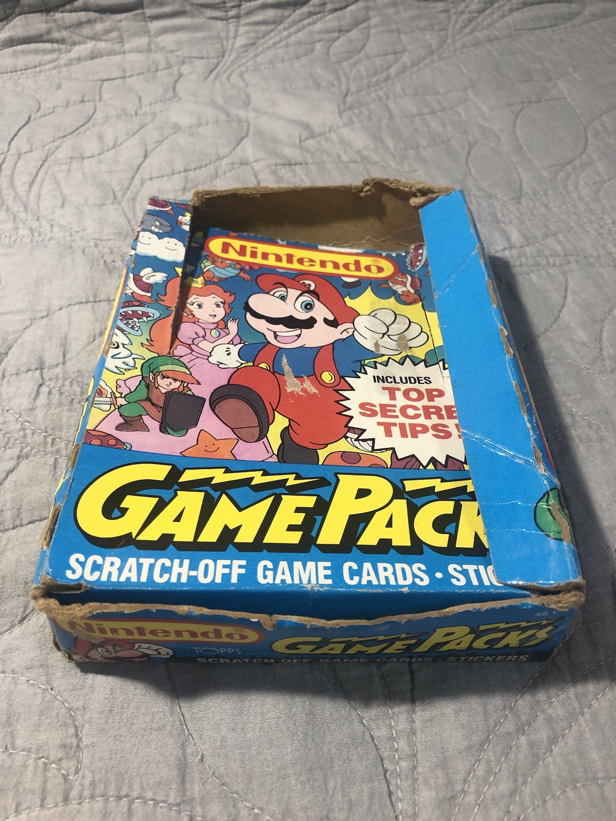 Topps Nintendo Game Packs 1989 Empty Box ONLY Box Wear