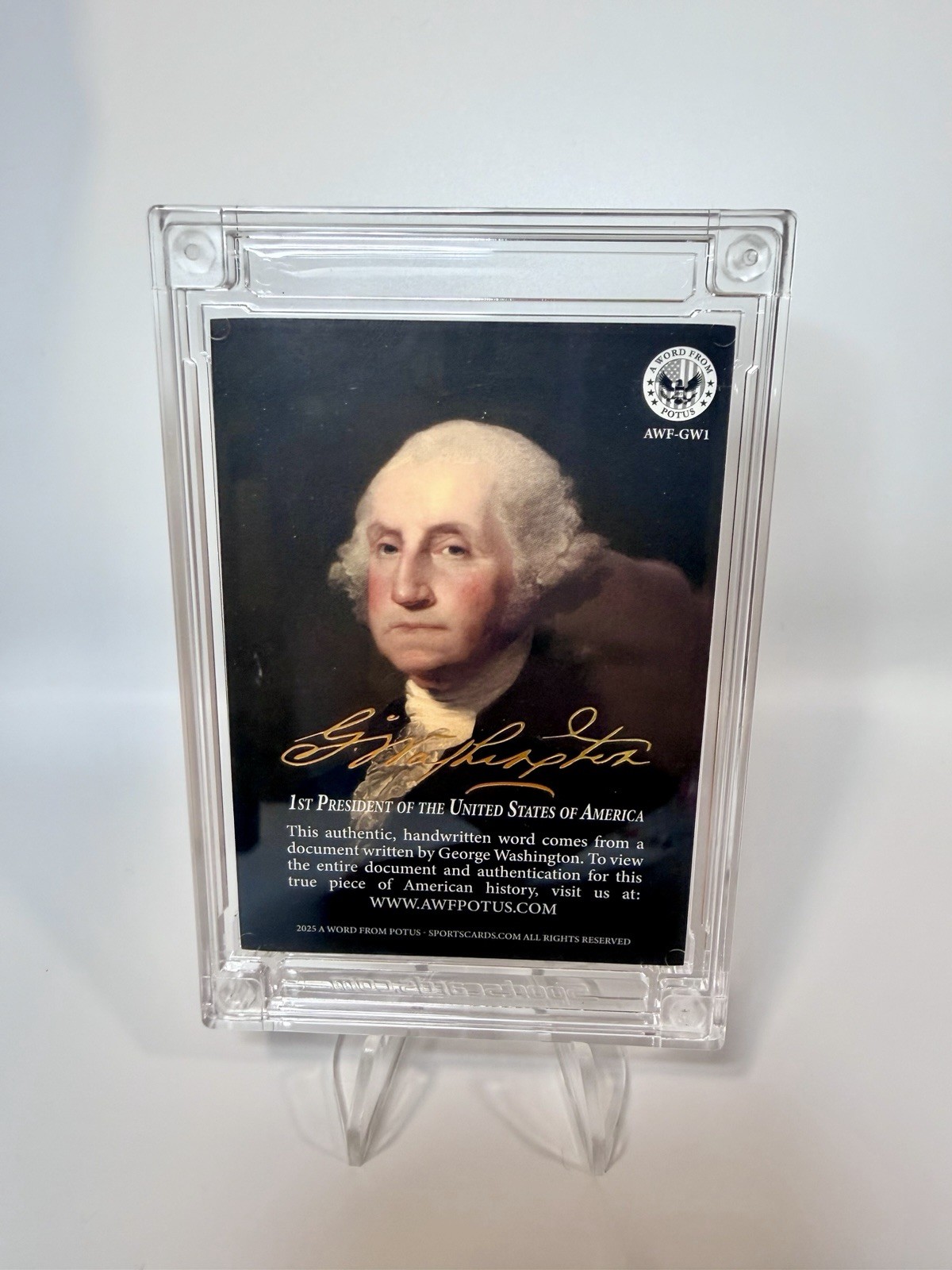 George Washington Authentic Handwritten Word Relic | A Word From POTUS