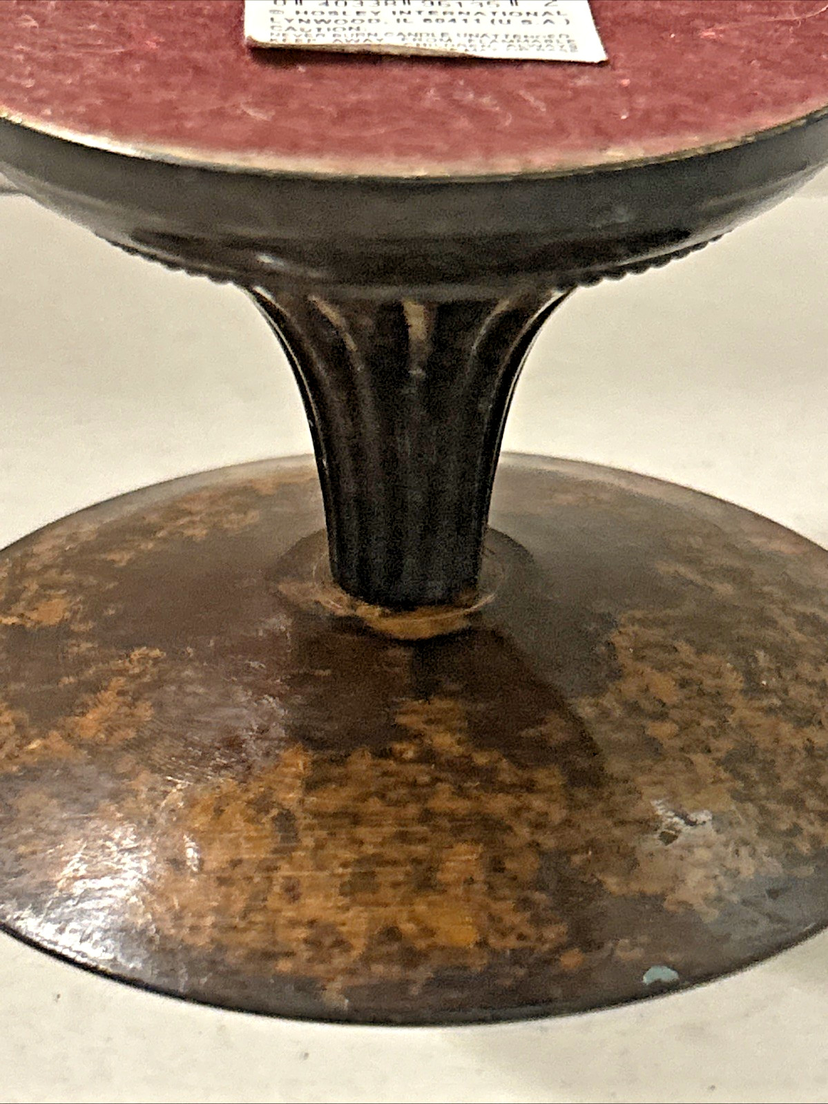 Hosley International ~ Solid Brass Pillar Candle Holder ~ Made in India ~ 3″Tall