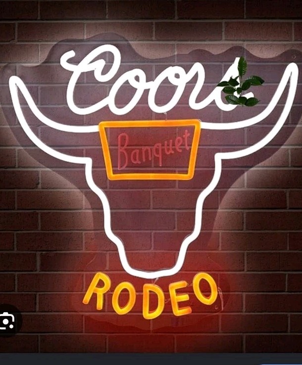 🍻LARGE Coors RODEO Neon/LED Sign-Great for BAR/MANCAVE/BAR USB Cord