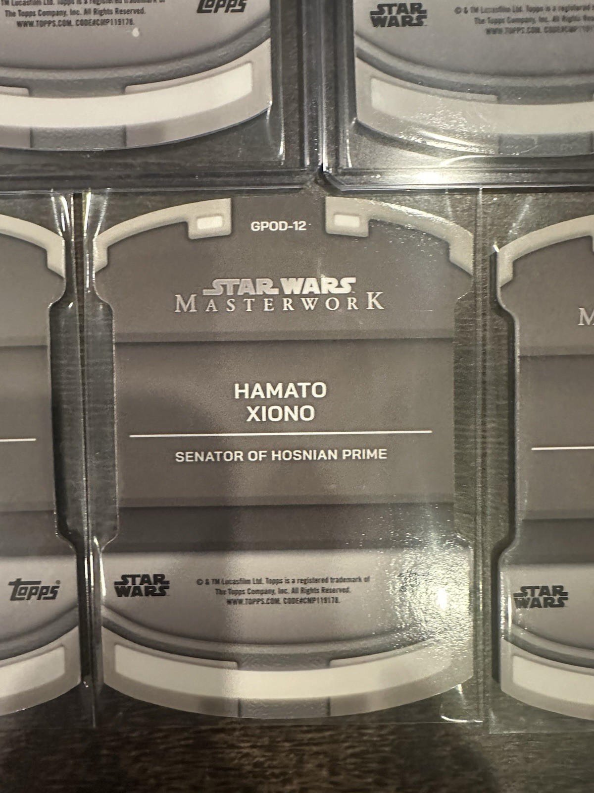 2025 TOPPS STAR WARS MASTERWORK GPOD DIE-CUT #/299 (4) and Base Insert (3)