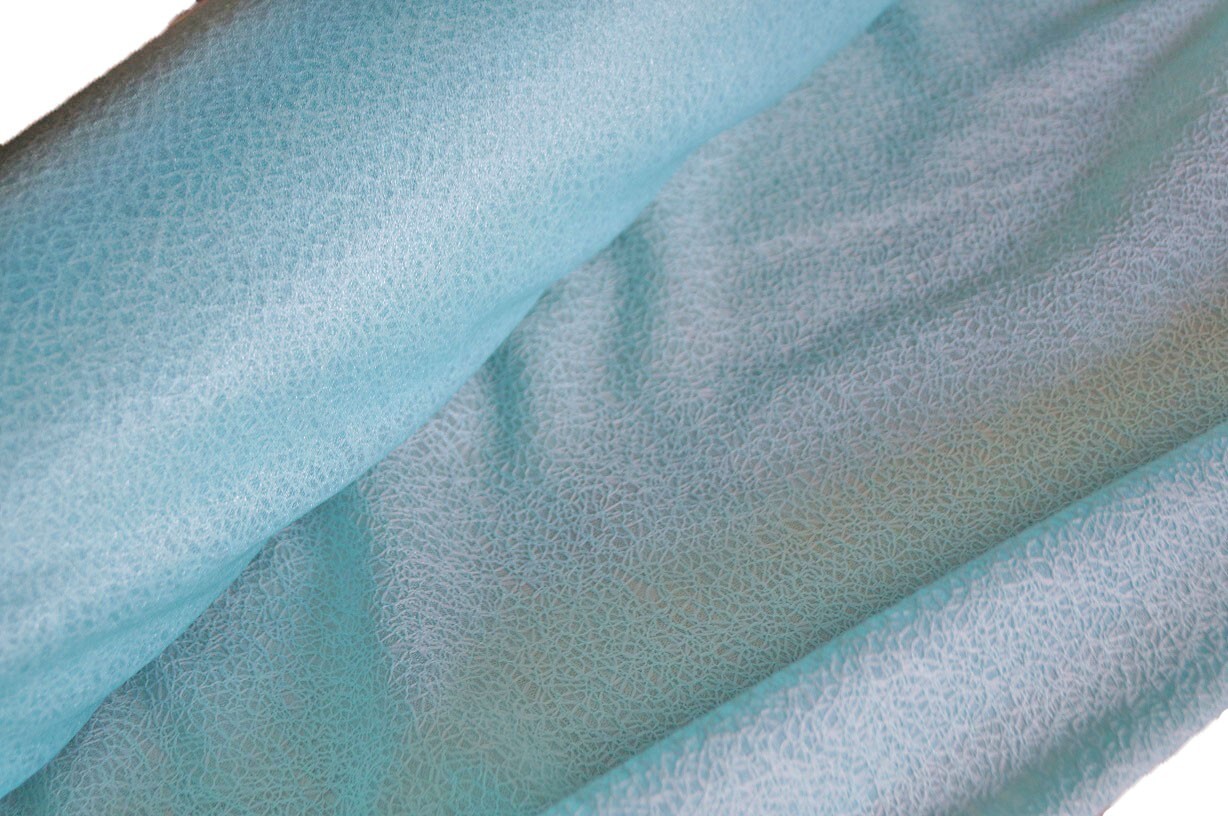 Mari Dago 500 cm Stretchy-Chiffon-Fädchen 2-Lagen Stoff Türkis 5 m , 5 Meter