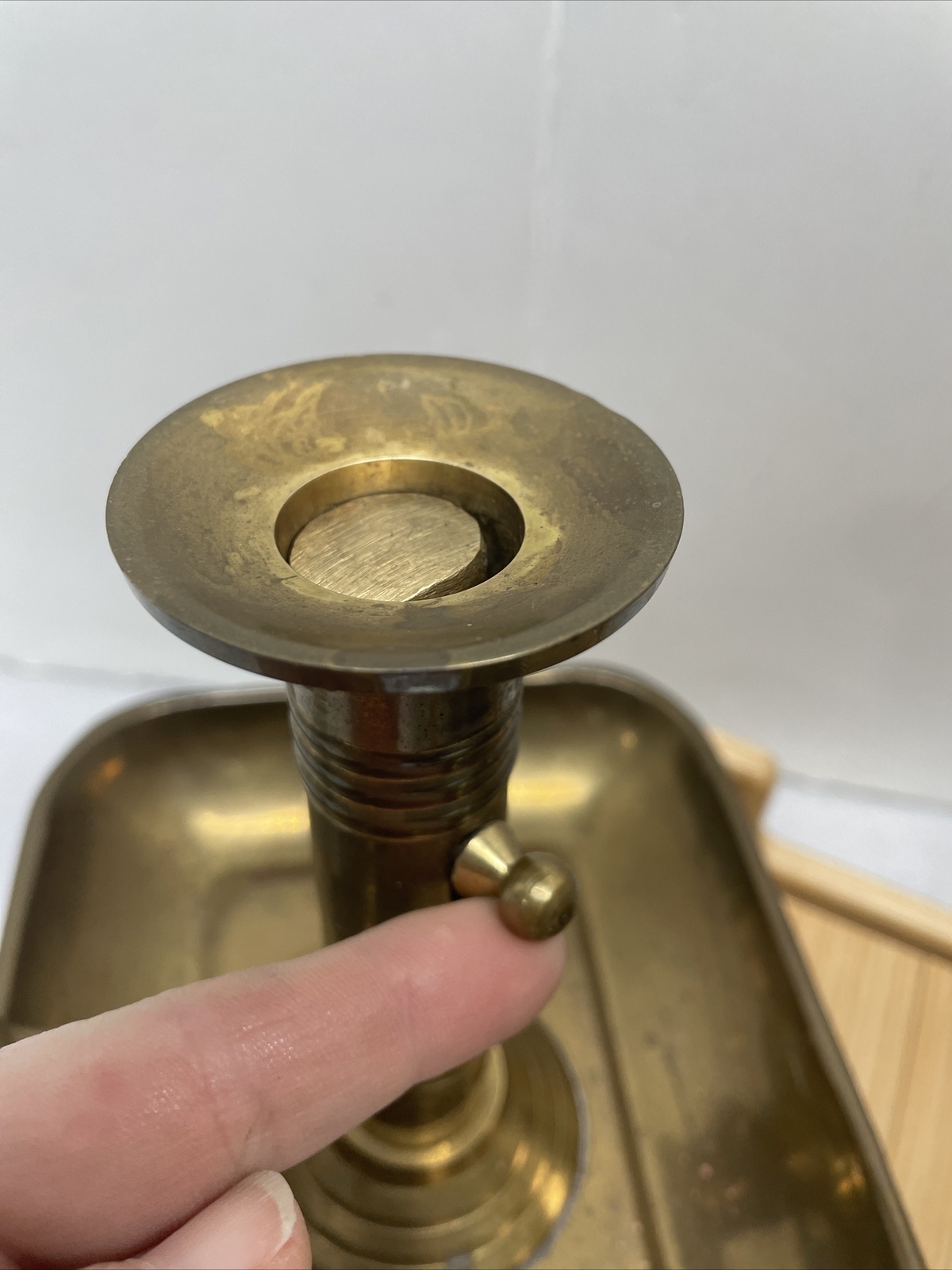Vintage Decorative Crafts Inc Solid Brass Hand Crafted Candle Holder Taper 5.5″T