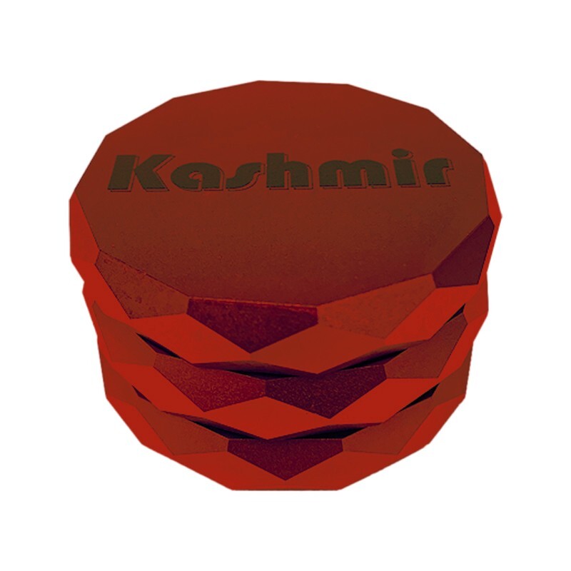 4-Part Herb Spices Tobacco Grinders Red High-Quality Aluminum Crusher by Kashmir