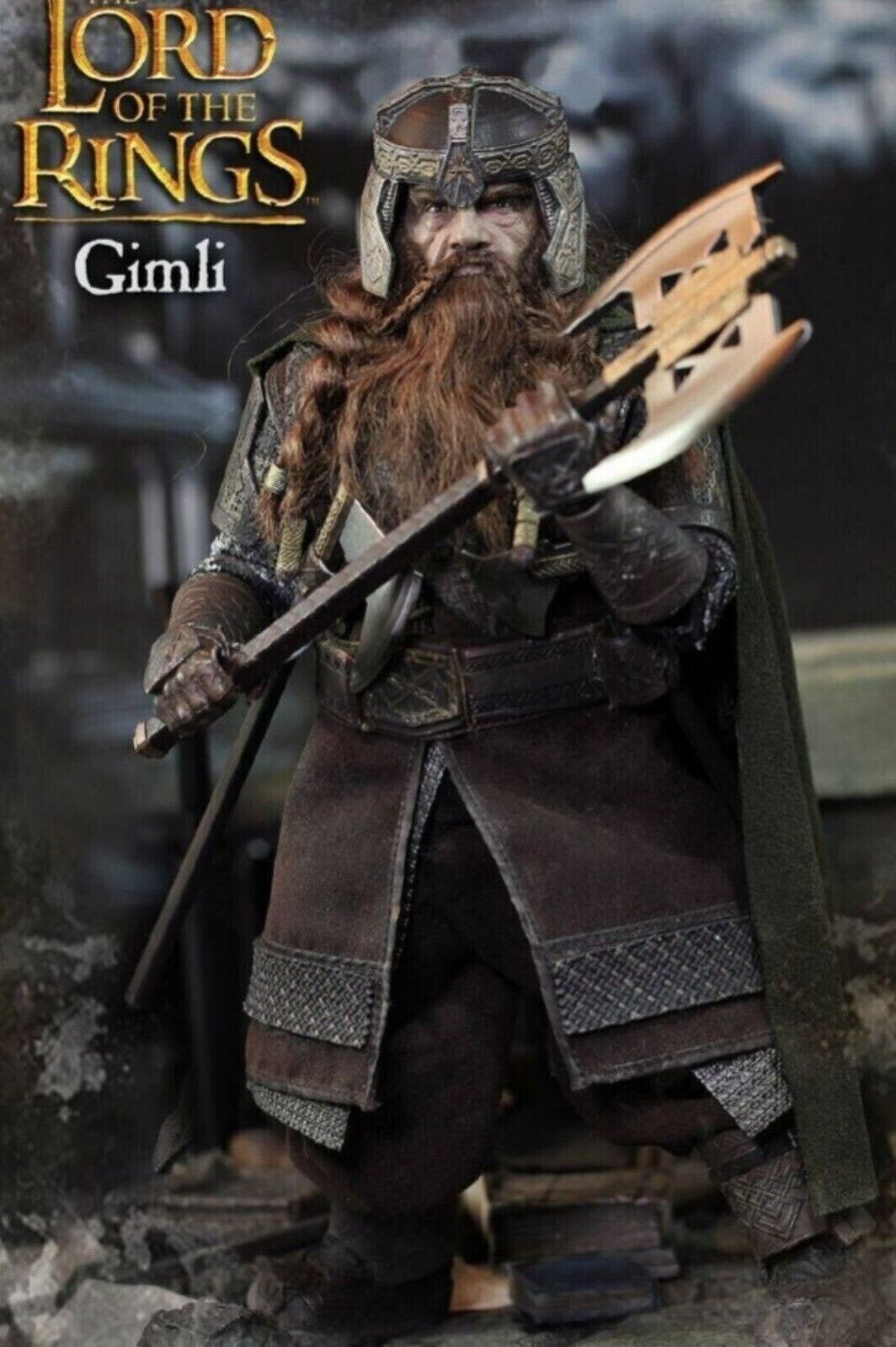 30.75″ The Battle Axe of Gimli Handmade Carbon Steel Wooden Handle W/ Leather