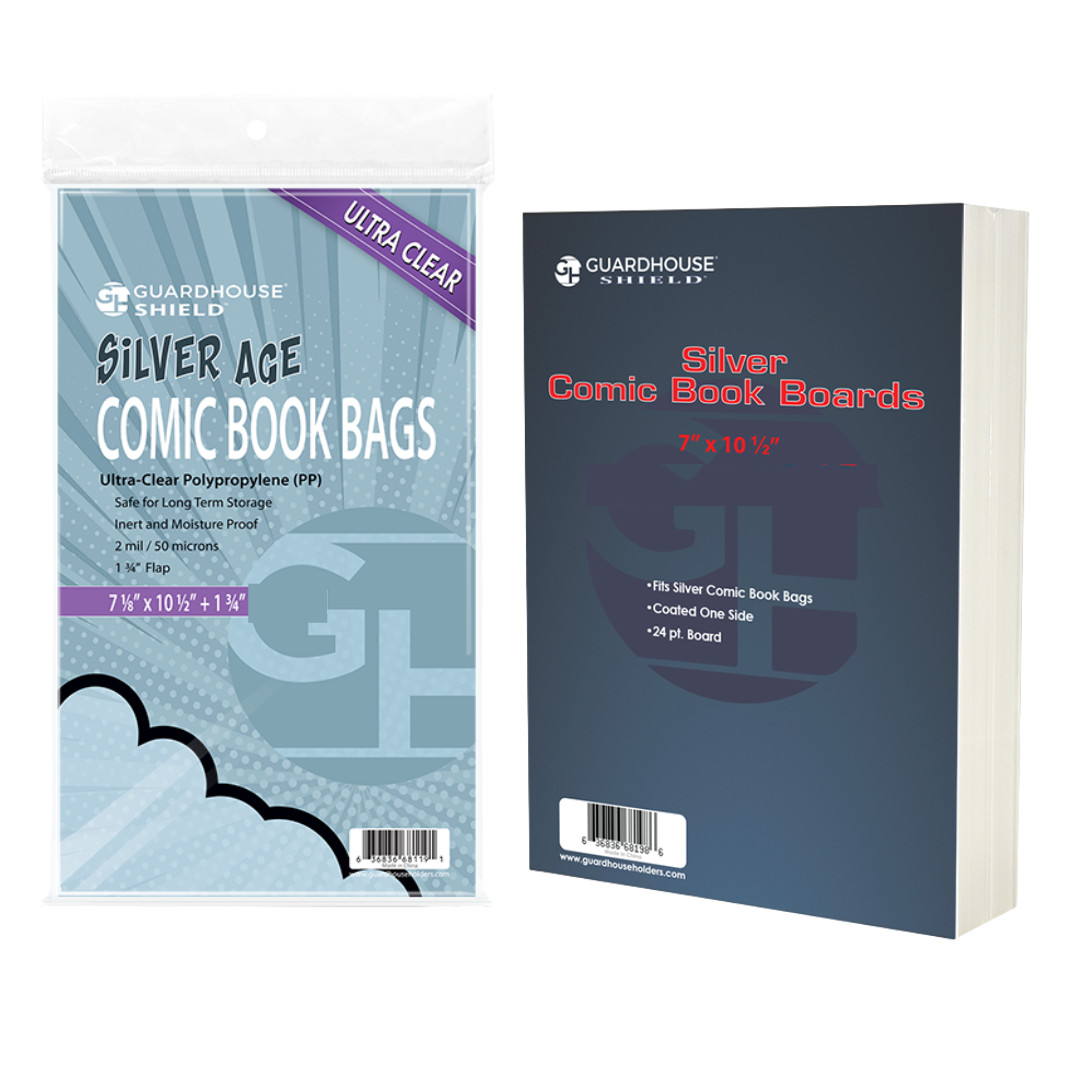50 Silver Age Comic Bags & Boards 24pt Acid-Free Archival Quality Storage Set
