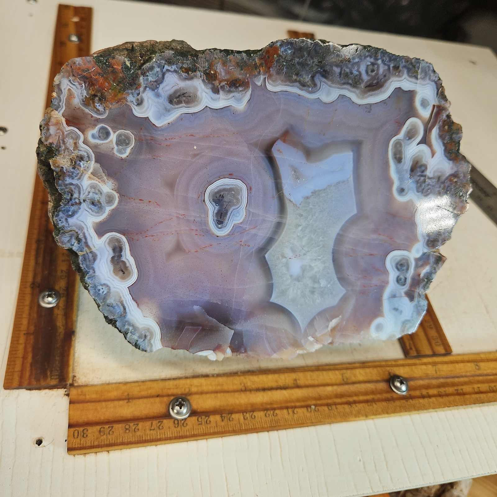 Moroccan agate polished specimen, Morocco beautiful colors, banding. 5lbs 3.8OZ