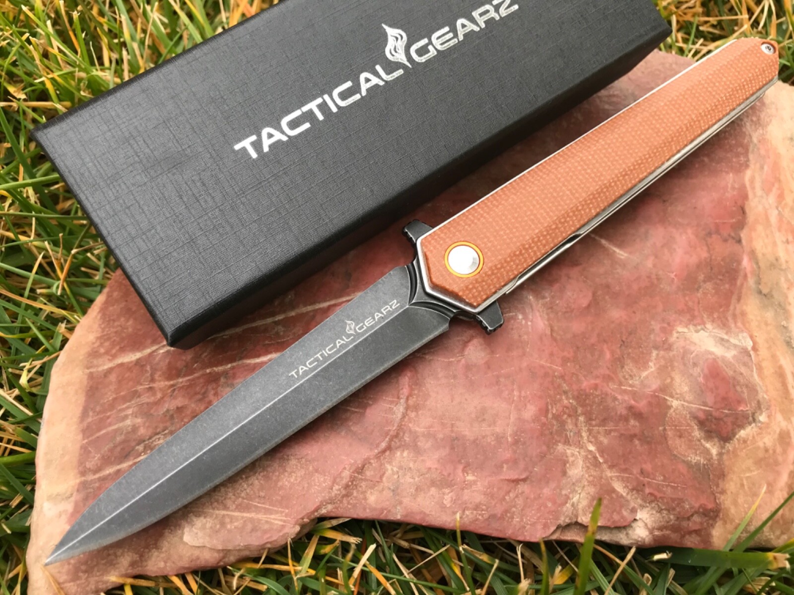 Micarta EDC Pocket Knife! Ball Bearing Pivot! Razor Sharp D2 Steel Blade!