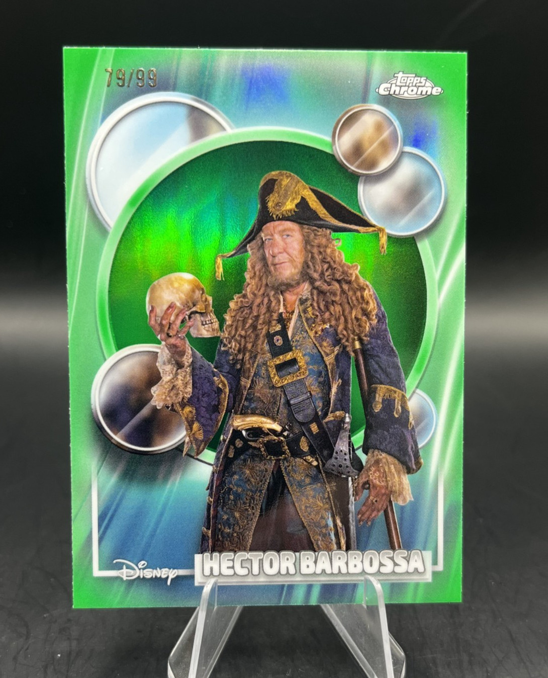 2026 Topps Chrome Disney Captain Hector Barbossa Green Refractor /99